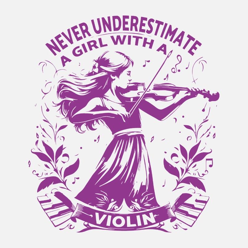 Fille avec violon Conception inspirante