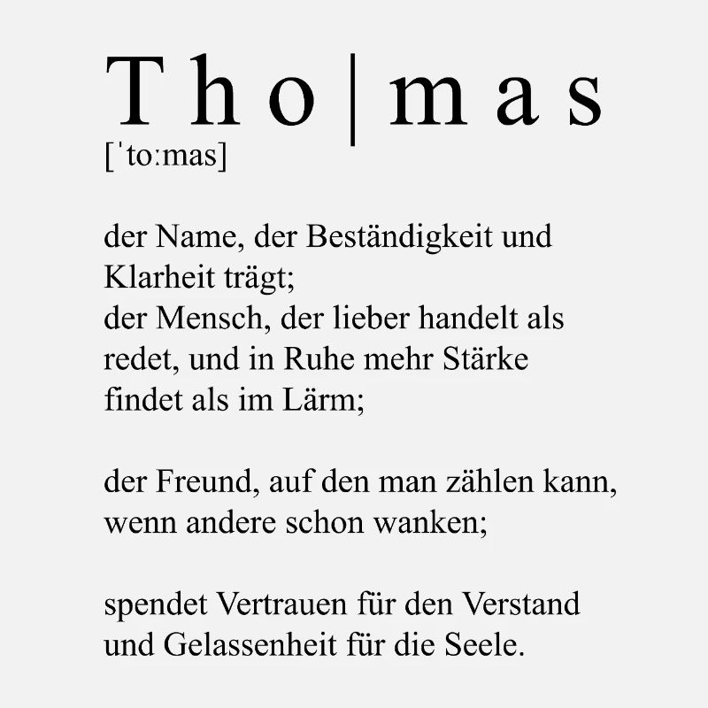 Thomas Définition Typographie