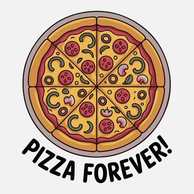 Retro Pepperoni Pizza Slice Muster