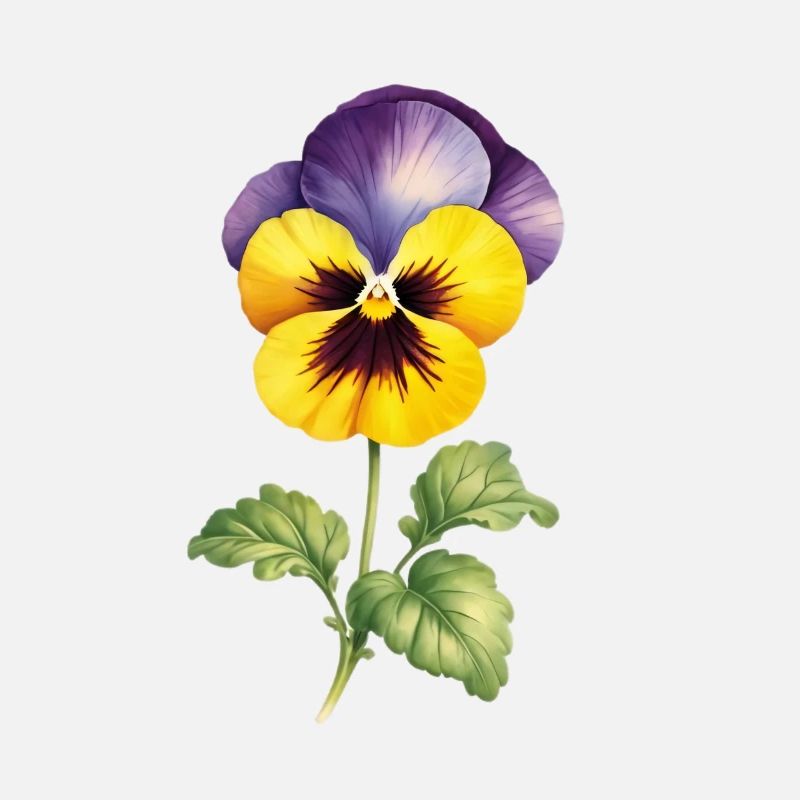 Duo Pensée Jaune Violet