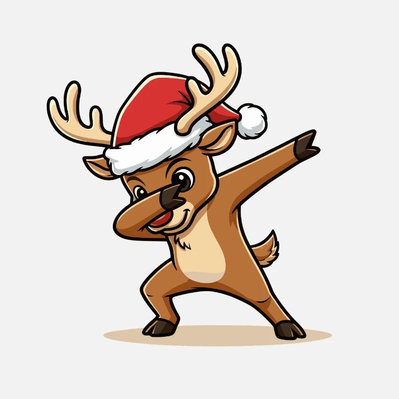 Conception de dab de renne de Noël