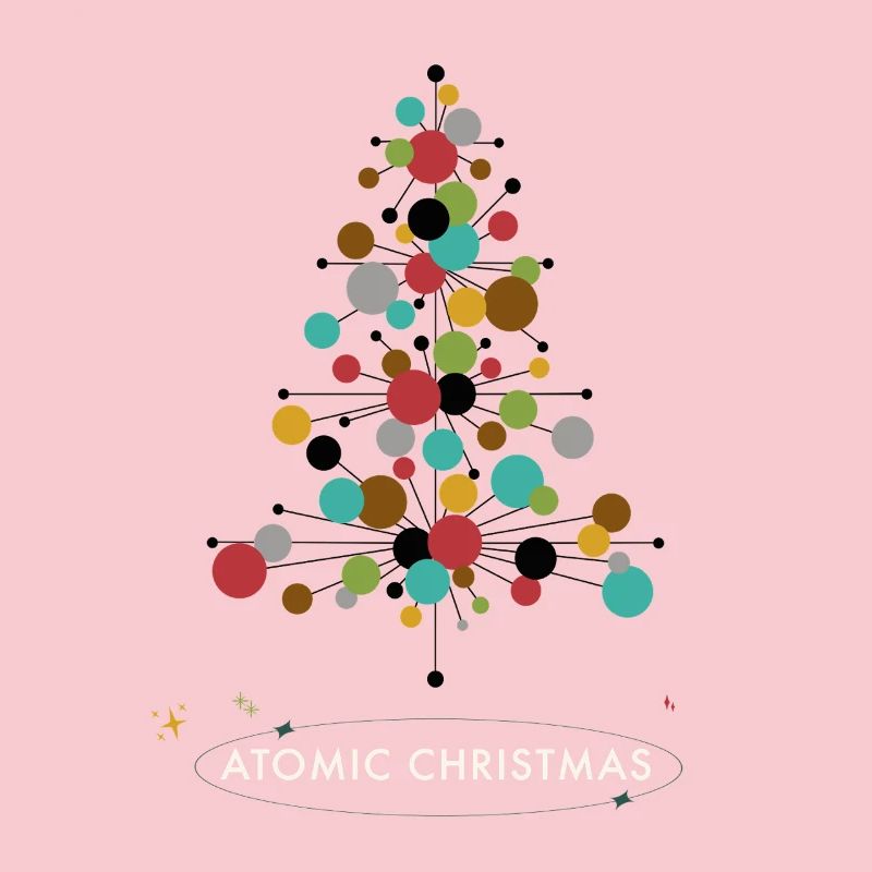Noël atomique - Conception rétro d’arbre de Noël