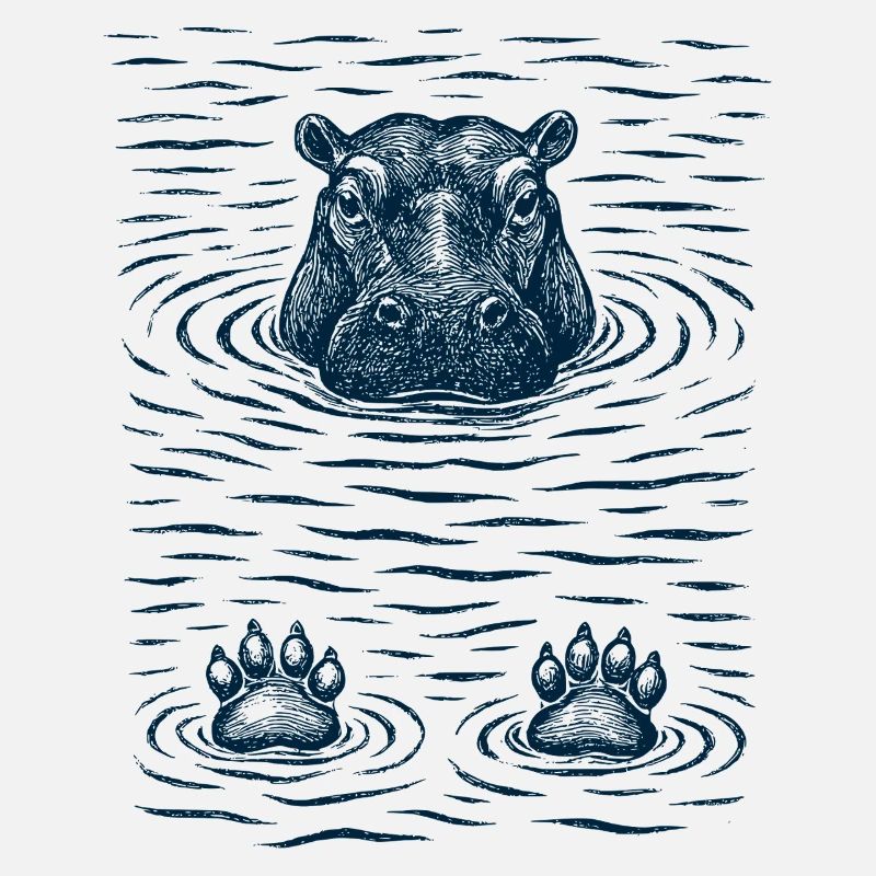Hippopotame réfrigéré dans l’eau