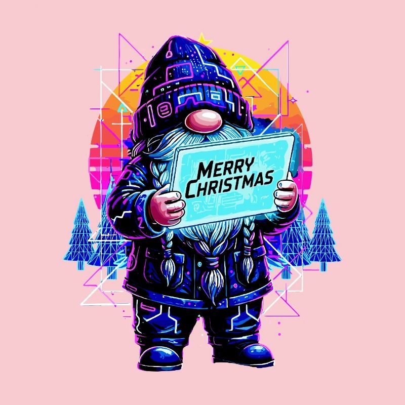 Merry Christmas - Synthwave Gnome 80s