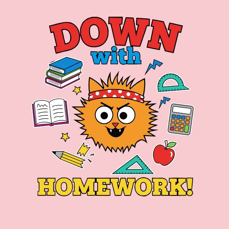 À bas les devoirs, élève chat rebelle de l’école