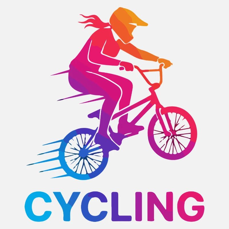 Gradient Cyclist Silhouette