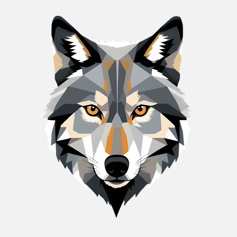 Geometric Wolf Head