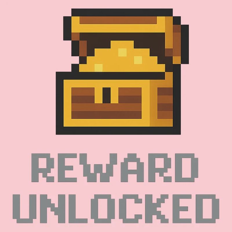 Récompense du coffre de pixels débloquée