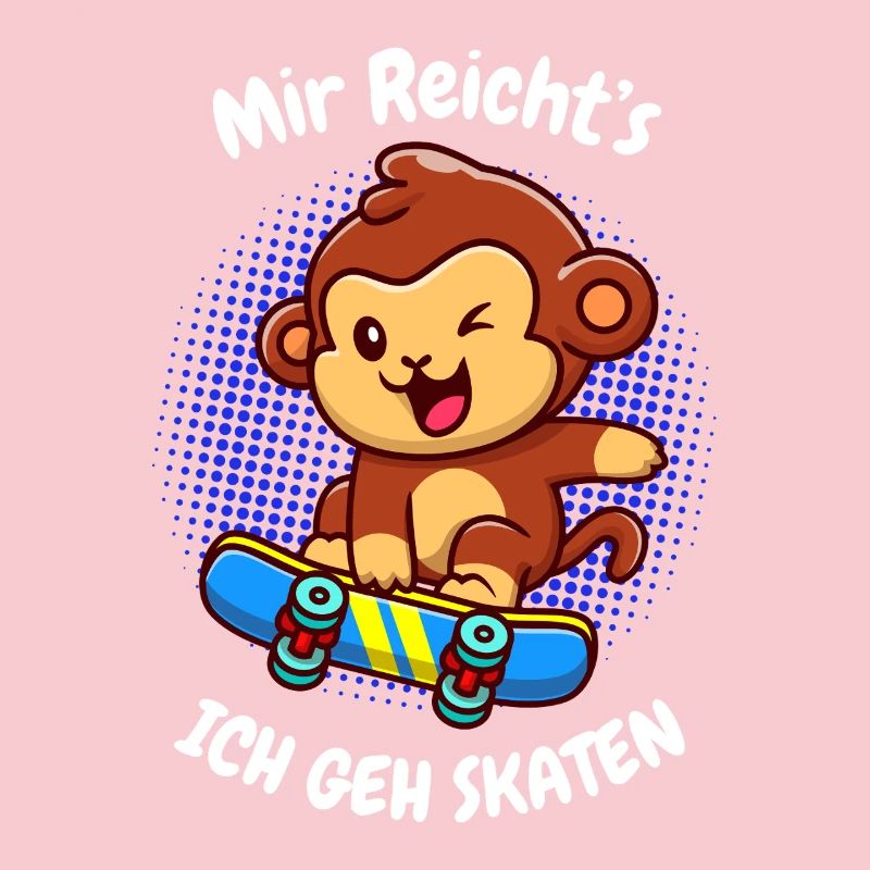 I've had enough, I'm going skating, monkey!