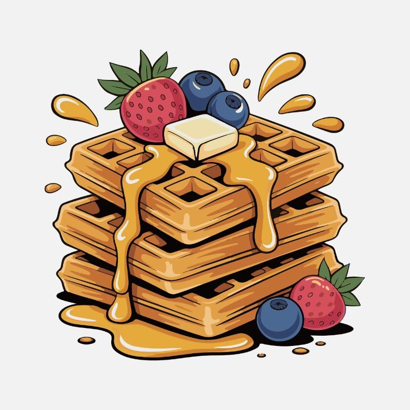 Fruity waffle art