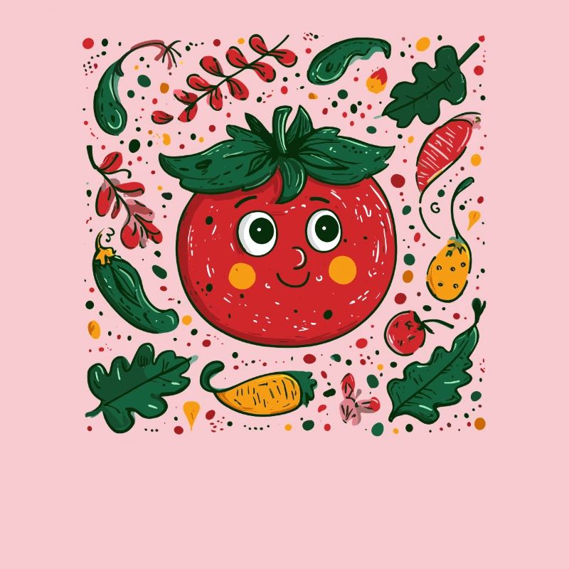 Tomate joyeuse dans la conception de jardin