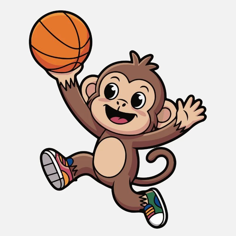 Basket en dunking singe