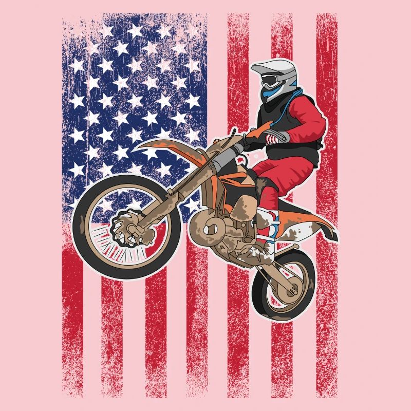 Drapeau américain du vélo de cross,