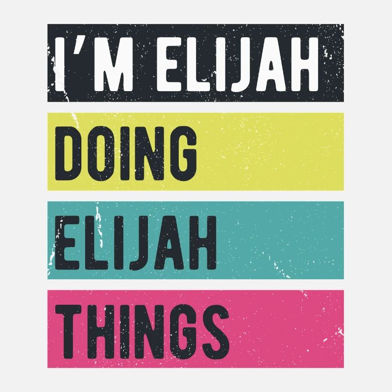 Ich bin Elijah und mache Elijah-Dinge Retro-Farben