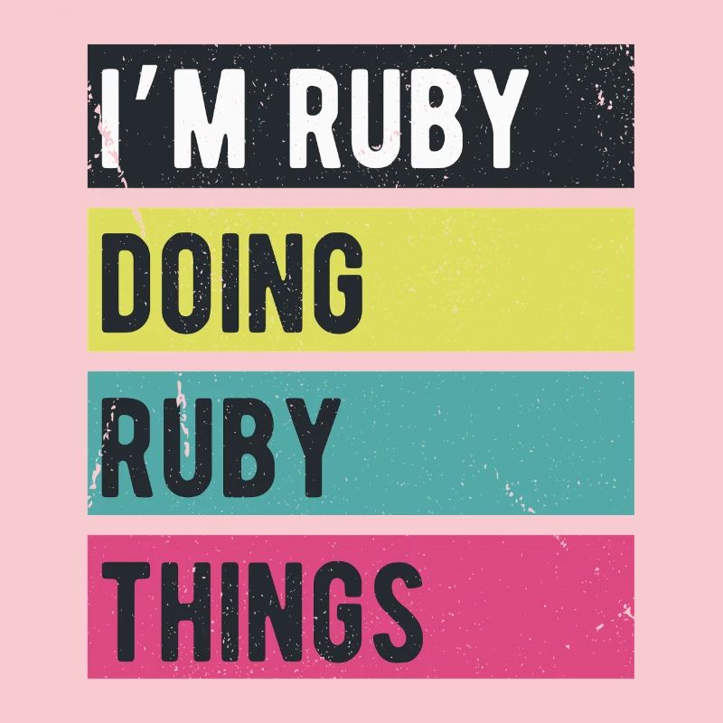 Je suis Ruby qui fait des couleurs rétro de Ruby Things