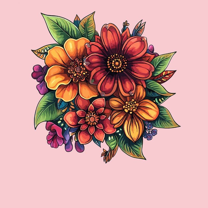 Composition florale colorée