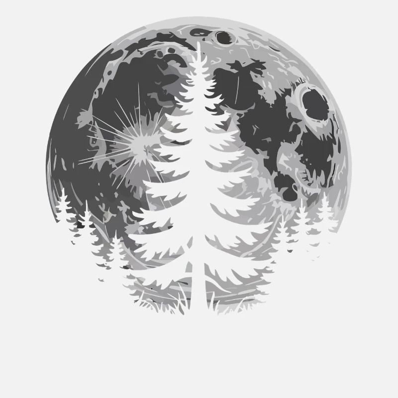 Moon Forest Silhouette