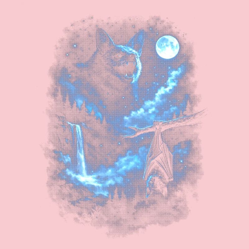 Blue Night Wolf Moonlight