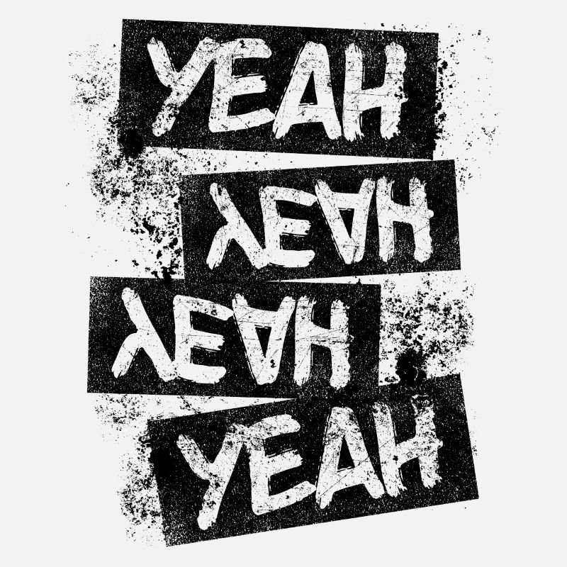 Grunge Yeah Rock Punk Distressed Text Graphic