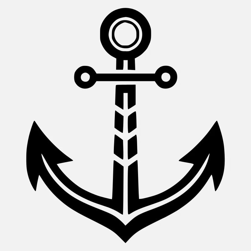 Moderner Anker Grafik – Maritimer Style Nordsee