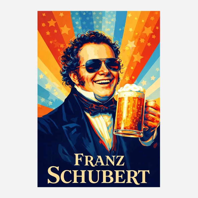Franz Schubert Bier Poster Retro