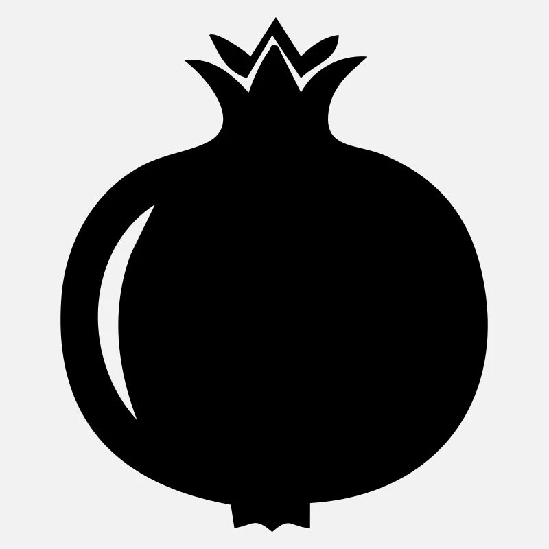 Granatapfel-Silhouette – Exotisches Fruchtdesign