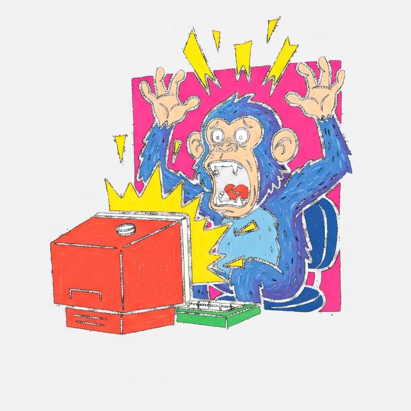 Affen-Alarm am Computer