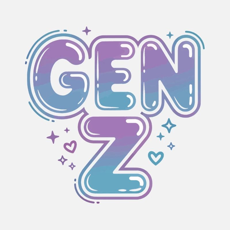 Conception de polices en dégradé de la génération Z
