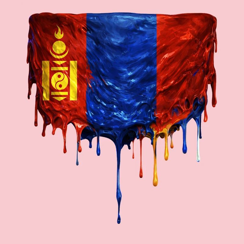 Chute du drapeau mongol