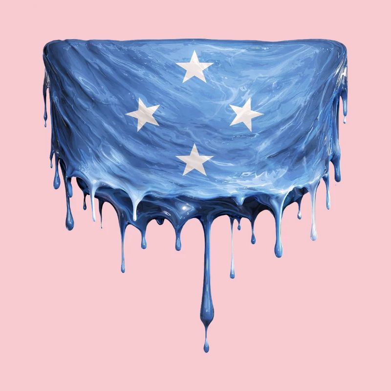 Micronesia Dripping Flag