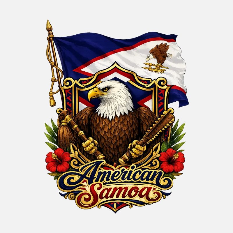 Drapeau de l’aigle des Samoa américaines