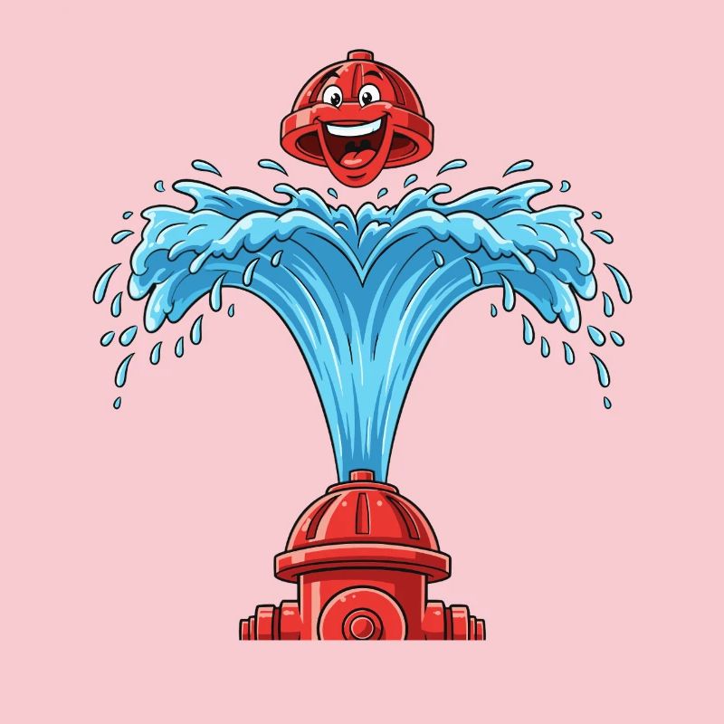 Heart bubbles from hydrant