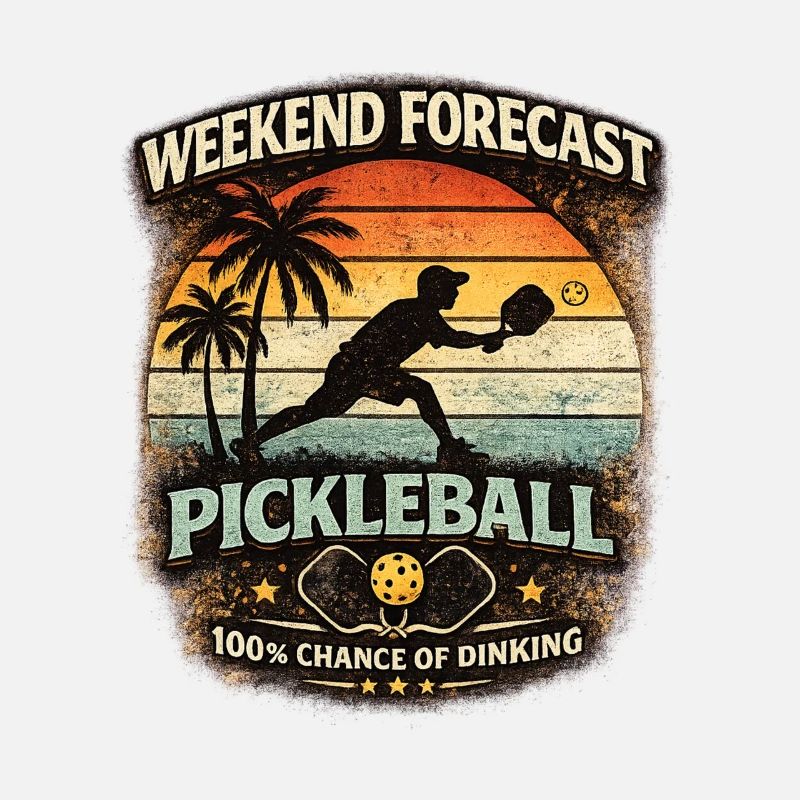 Weekend Forecast Pickleball funny saying