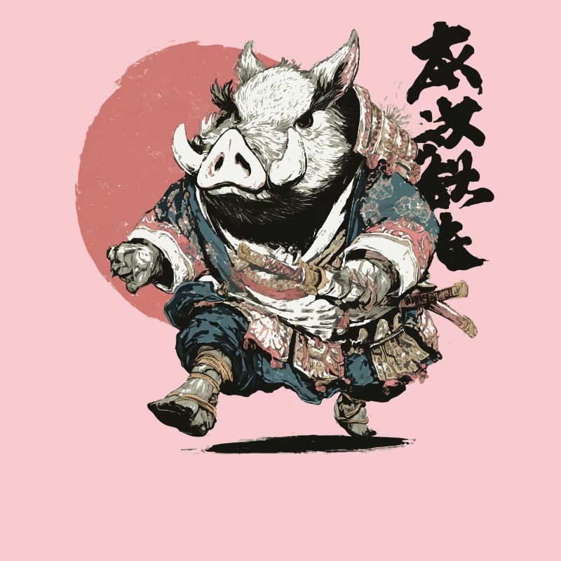 Boar Samurai in Ukiyo Armor