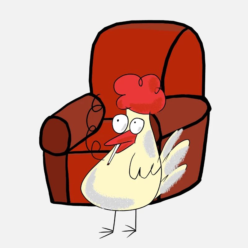 After-Work Chicken Smoker Cigarette Break