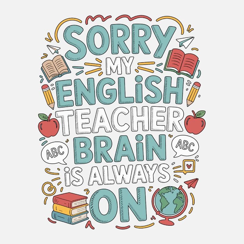 Professeur d’anglais langue seconde désolé mon professeur d’anglais Éducateur d’anglais langue seconde