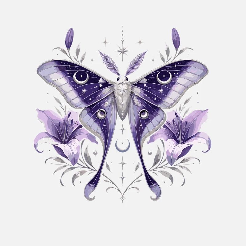Papillon de nuit de lune pourpre
