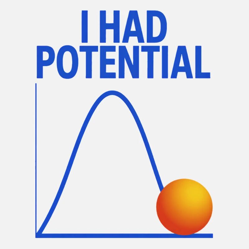 I Had Potential Grafik Physiker Witz