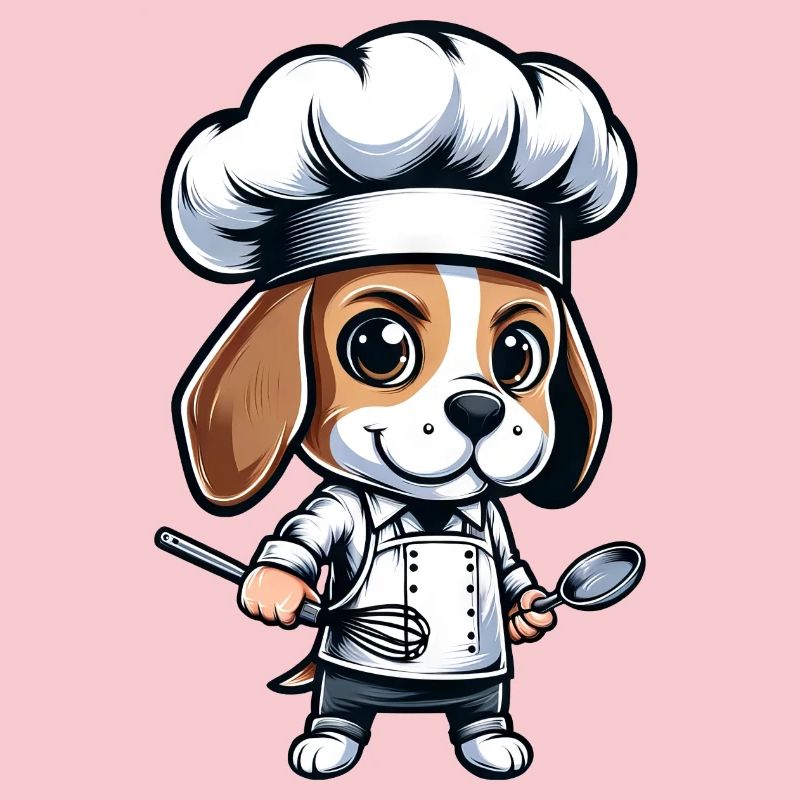 Conception de bande dessinée mignonne Beagle Chef