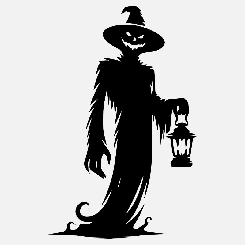 Scary Magic Halloween Hat with Lantern