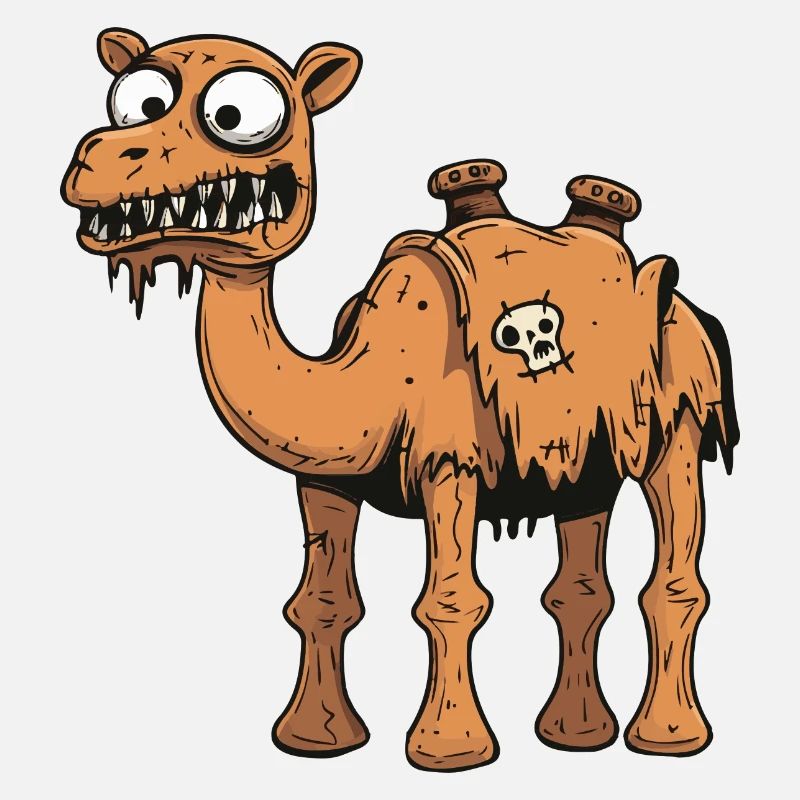 Kamel Halloween Comic Lustig