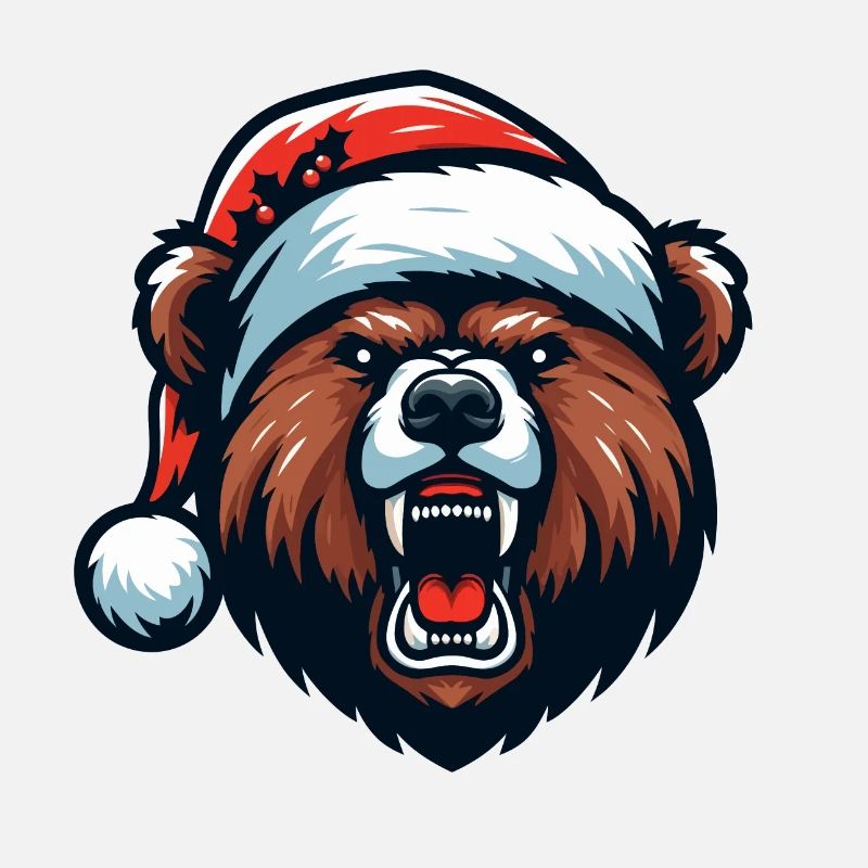 Ours Grizzly de noël