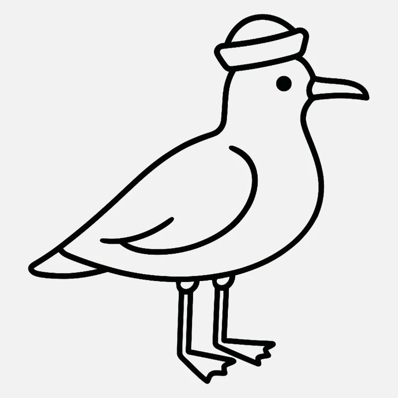 Möwe mit Mütze