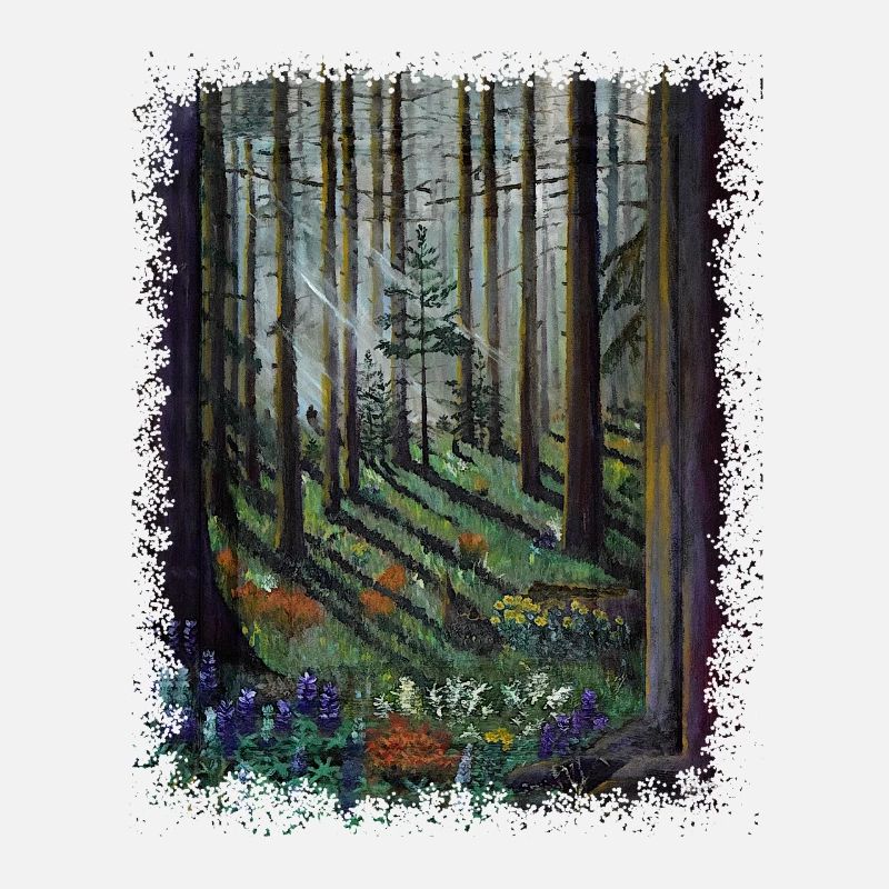 Sunlit Forest with Shadowed Glade