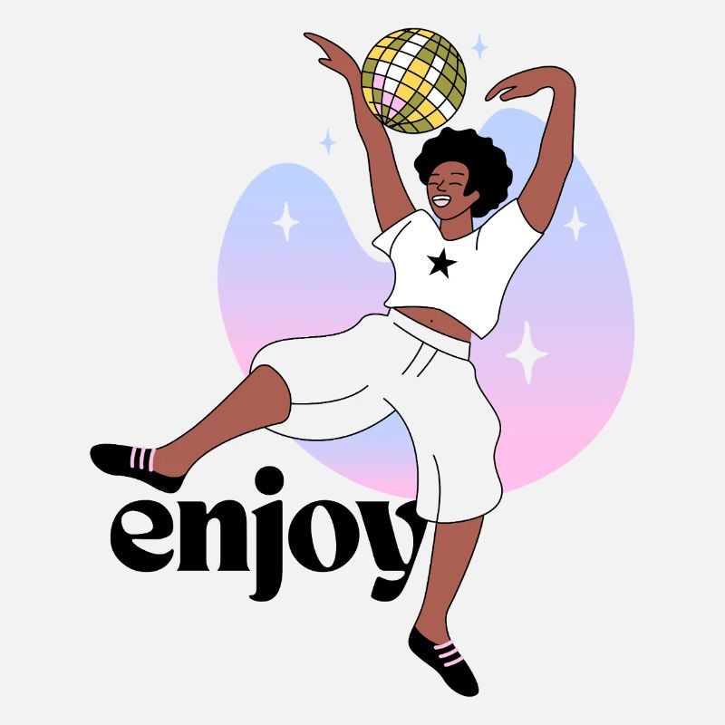 Disco Dancing Empreinte digitale Illustration
