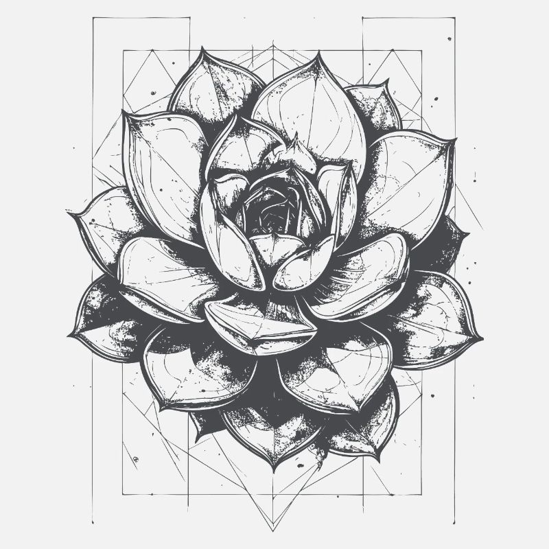 Geometric Lotus Mandala Pattern