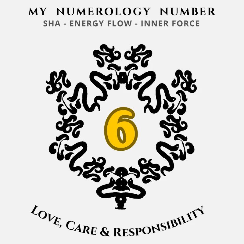 Numéro 6 Symbole d’amour, de soin et de responsabilité