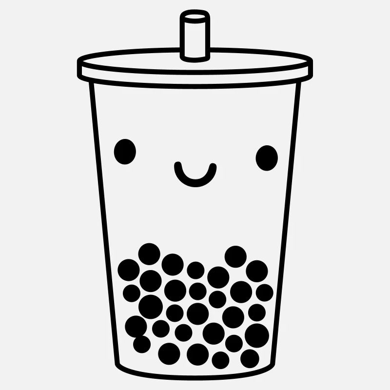 tasse mignonne de thé de bulle