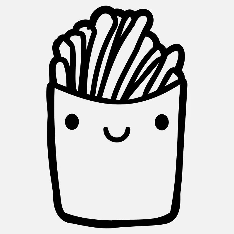 Frites mignonnes pour le visage