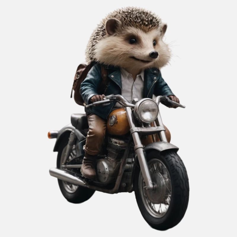 Hérisson motard
